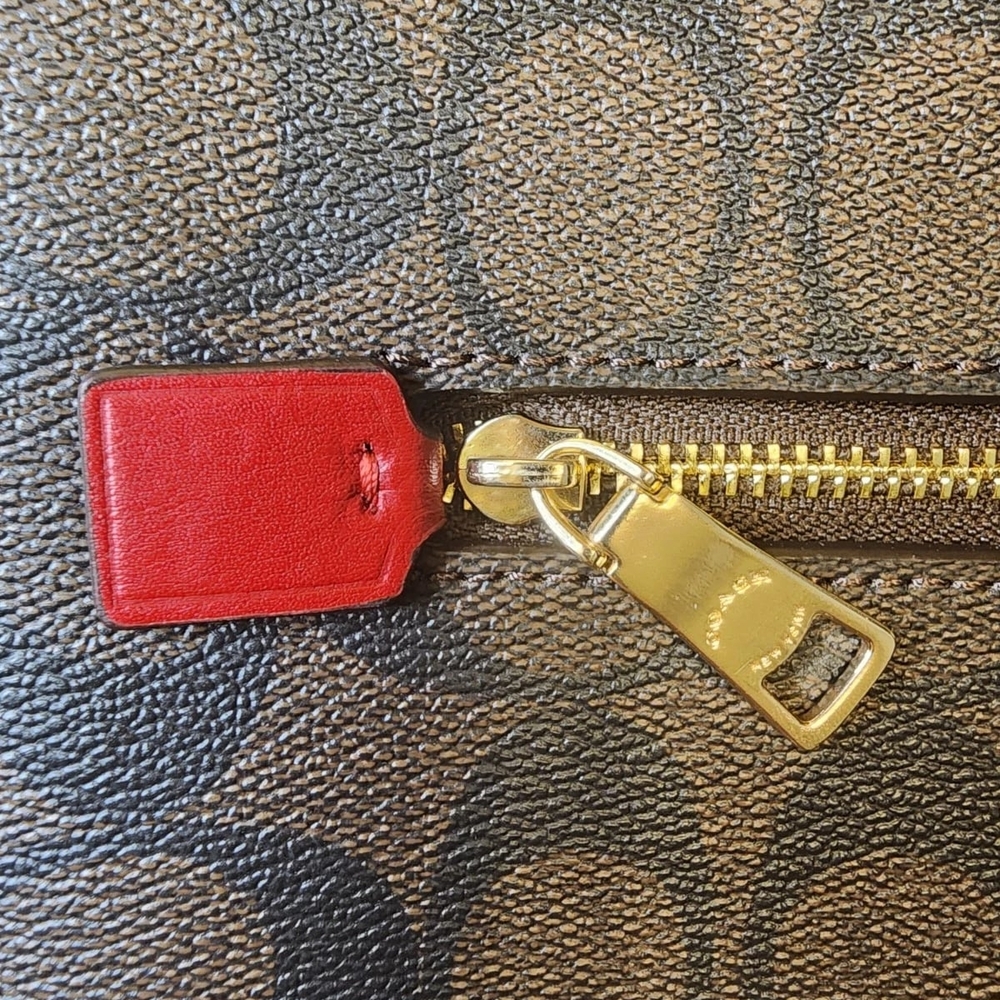 Coach Brown and Red Crossbody Bag - Picture 8 of 15